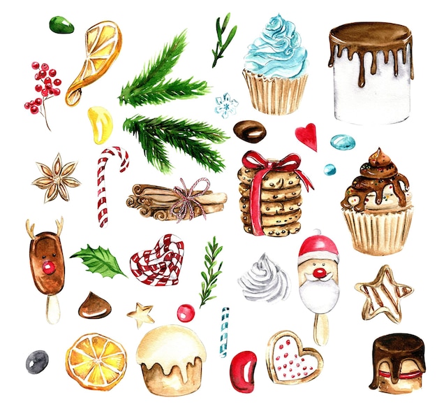 Clipart de Noël aquarelle