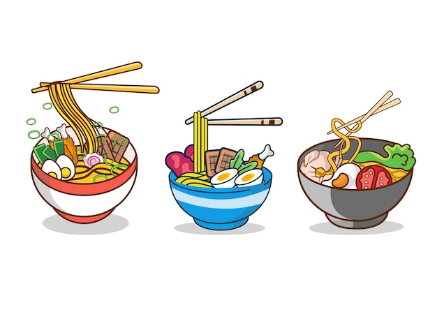 Clipart de nouilles japonaises ramen