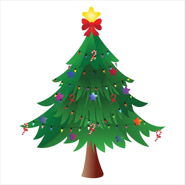 Clipart Sapin De Noël Vecteur Premium