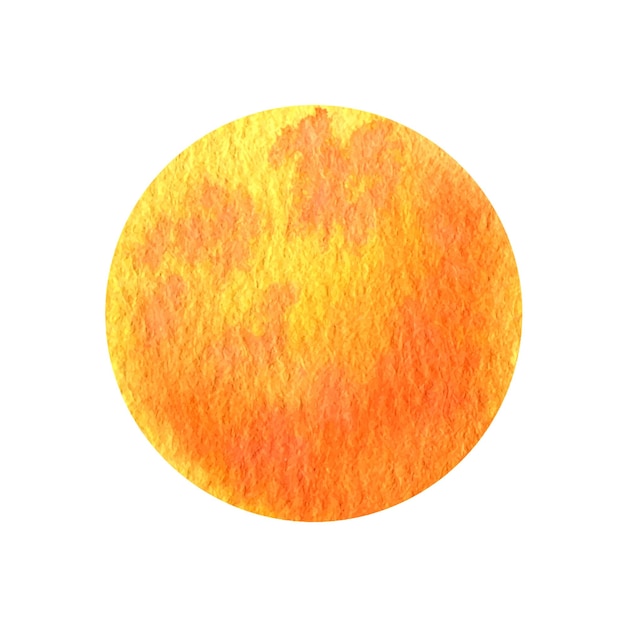 Clipart soleil jaune Illustration aquarelle dessinée à la main