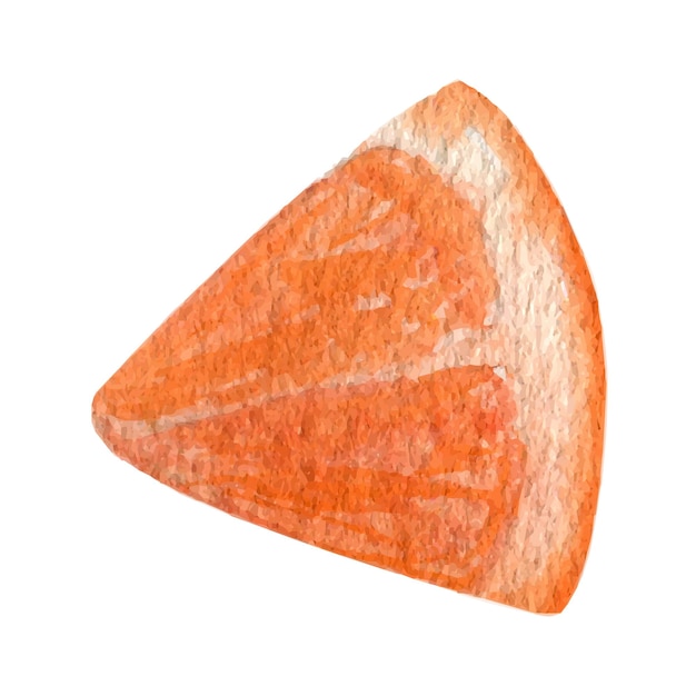 Vecteur clipart de tranche d'orange aquarelle dessiné à la main illustration aquarelle mignonne