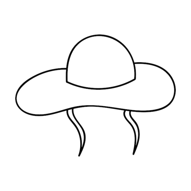 Clipart Vectoriel De Chapeau D'été