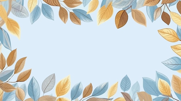 Clipart vectoriel du motif de feuilles