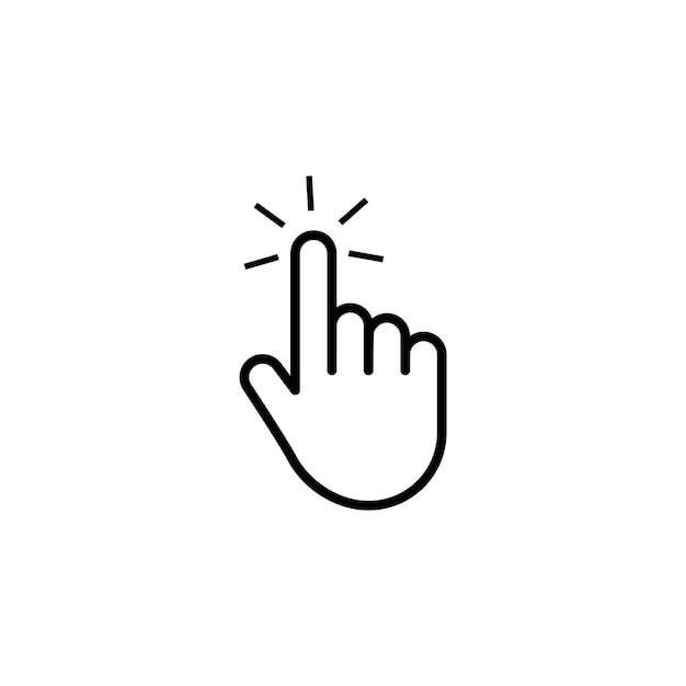 Cliquez sur le curseur réglé icône de pointeur d'ordinateur main et flèche appuyez sur l'élément d'action de sélection éléments d'interface Web vectoriel