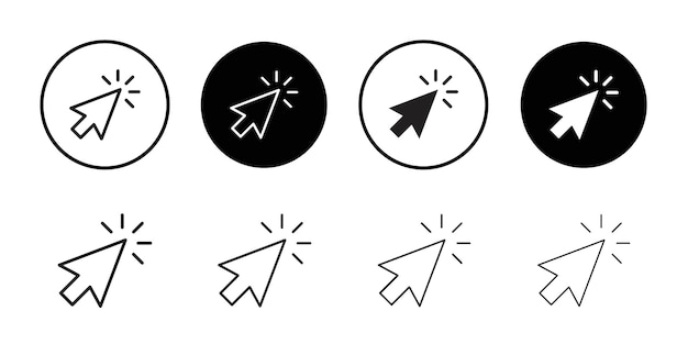 Cliquez sur l'icône Art plat en noir et blanc isolé