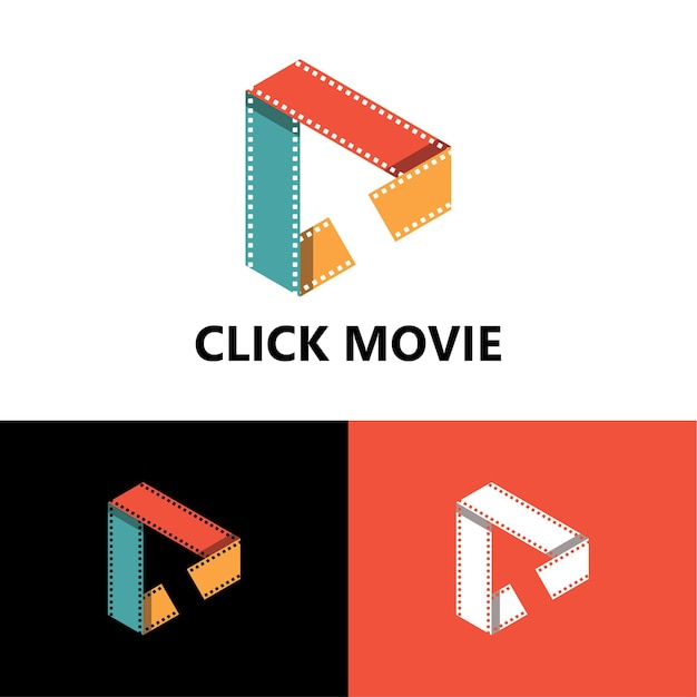 Cliquez Sur Le Modèle De Logo De Film