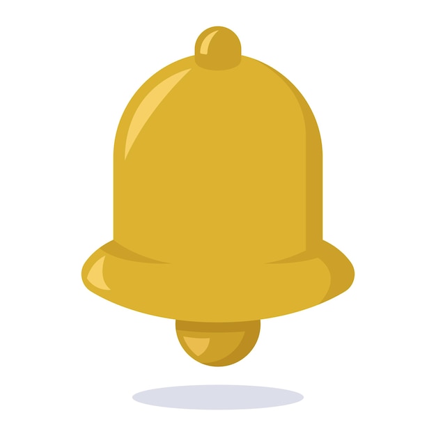 Cloche de notification d'alerte jaune