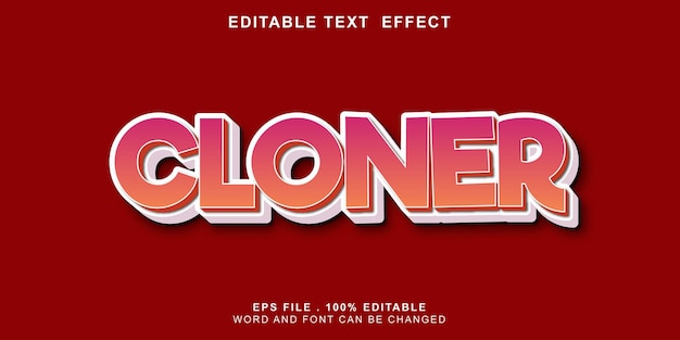 Cloneur Modifiable D'effet De Texte