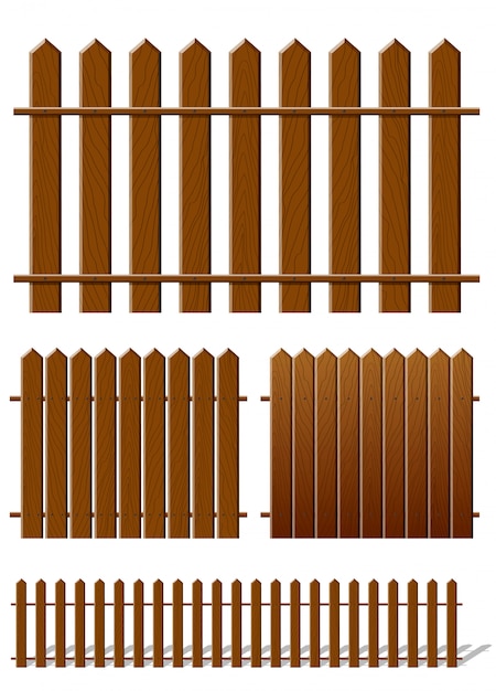 Clôture Marron Avec Texture En Bois