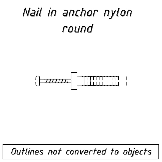 Clou Dans Le Plan Rond En Nylon D'ancre