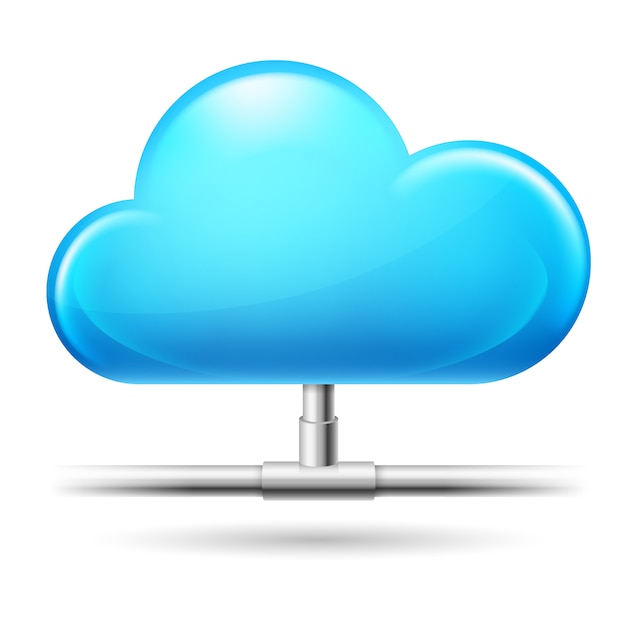 Cloud computing. Illustration sur fond blanc