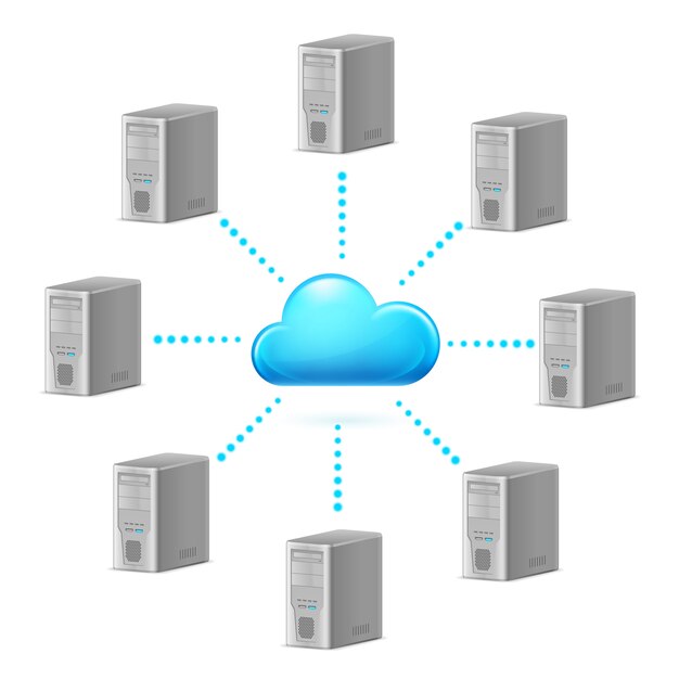 Vecteur cloud computing