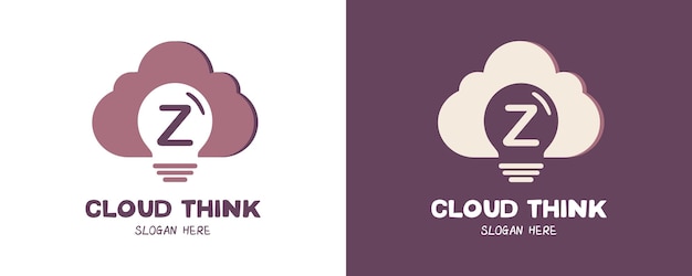 Cloud Think Logo Design avec la lettre Z