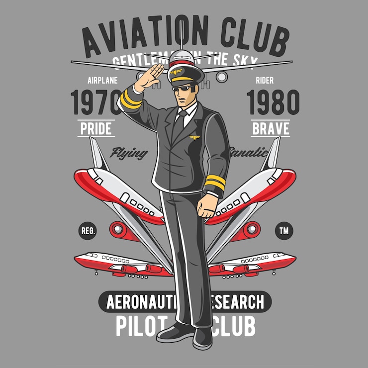 Vecteur club d&#39;aviation