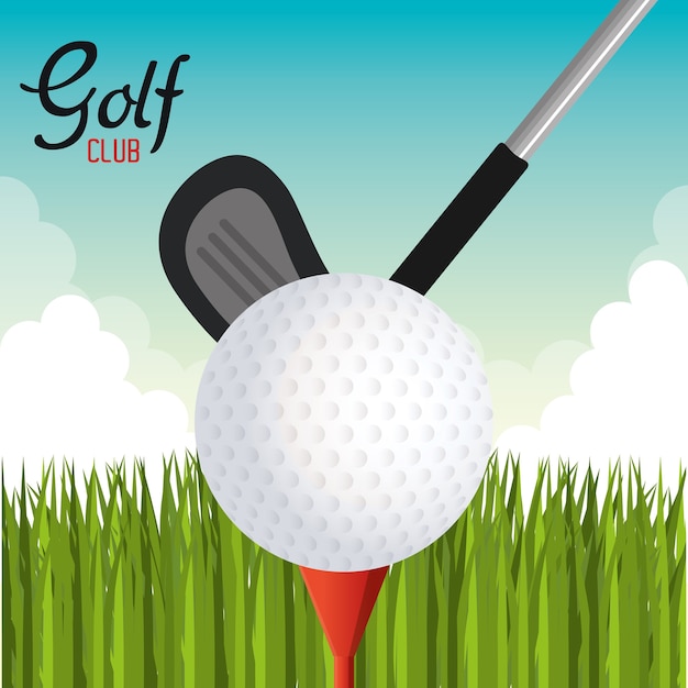 Club De Golf Sport Icône Vector Illustration Design