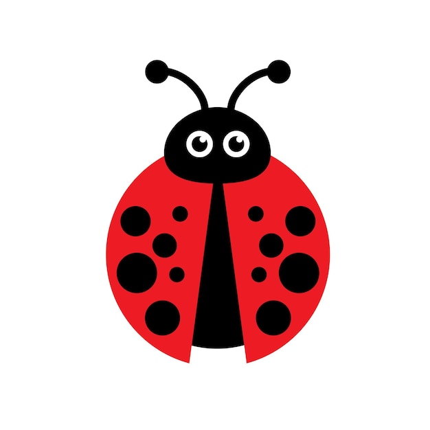 Coccinelle de signe de vecteur