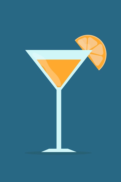 Un Cocktail à L'orange Dans Un Verre