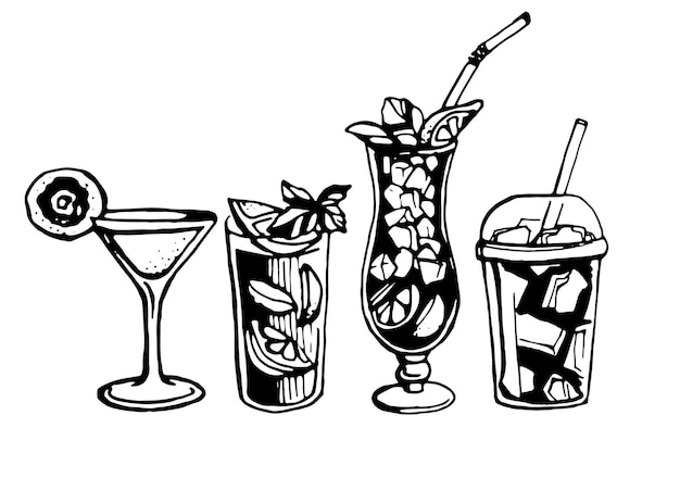 Vecteur cocktails
