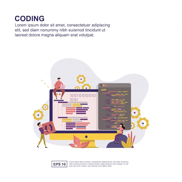 Codage Design Plat Pour La Présentation.