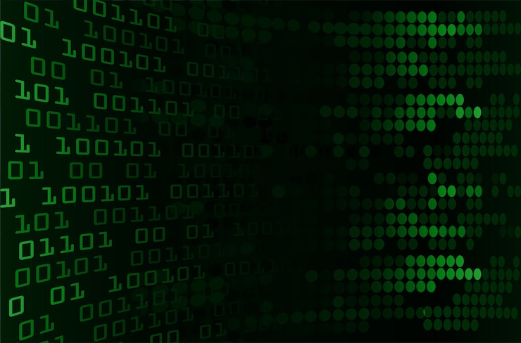 Vecteur code binaire vert cyber futur concept technologique
