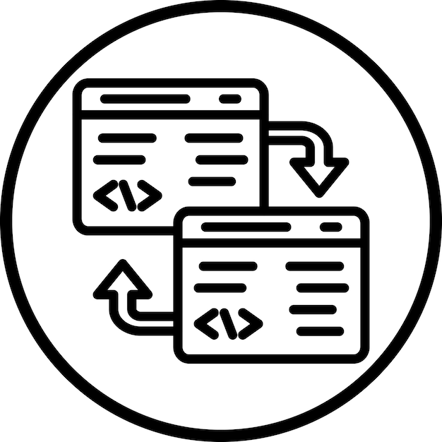 Code de conception vectoriel réfactorisant le style d'icône