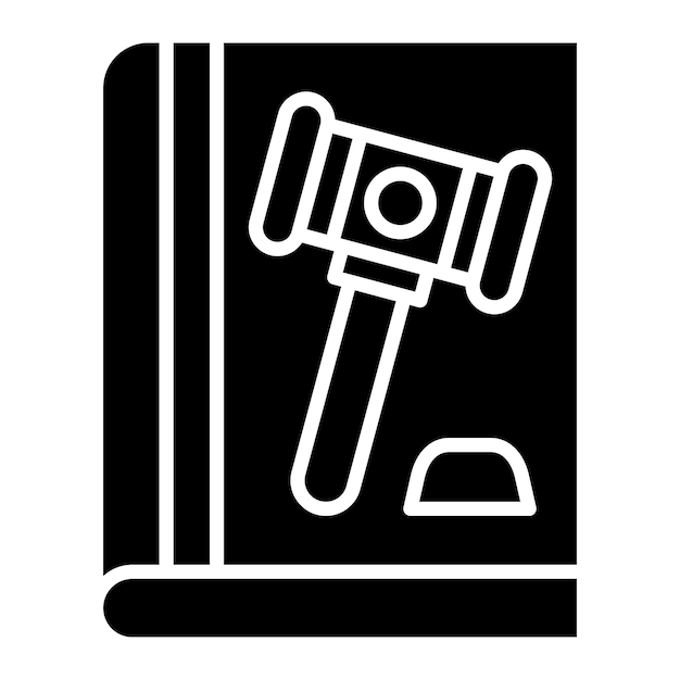 Code de conduite Glyphe Solide Illustration noire
