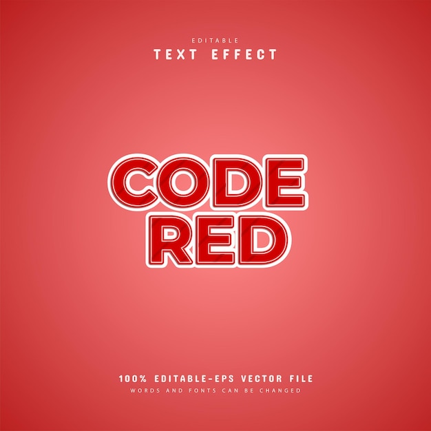 Code effet de texte rouge