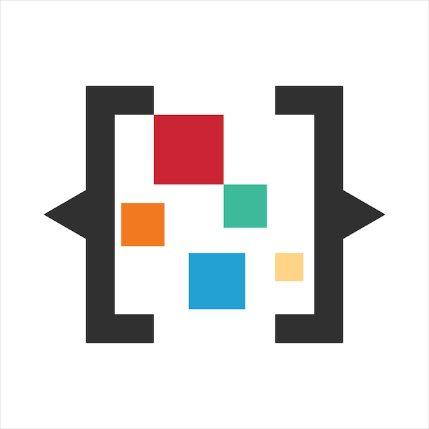 Code numérique et conception de logo coloré