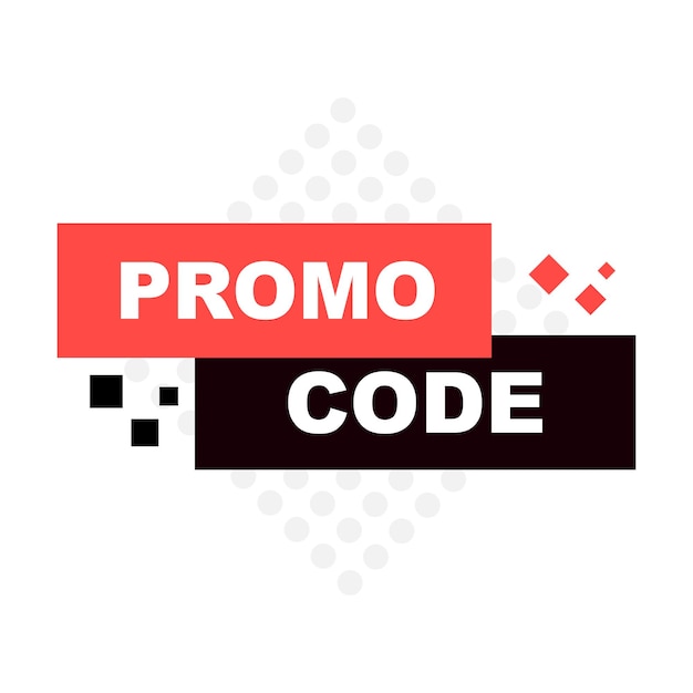 Vecteur code promo, code promo. illustration vectorielle plane scénographie sur fond blanc.