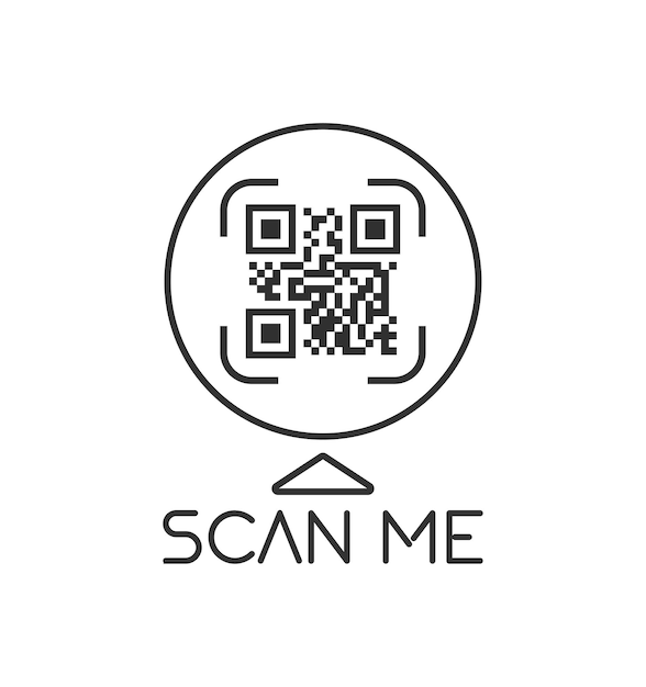 Vecteur code qr pour smartphone inscription scannez-moi avec l'icône du smartphone code qr pour le paiement