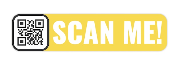 Code QR scannez-moi dans la bulle de dialogue scannez-moi l'icône de concept