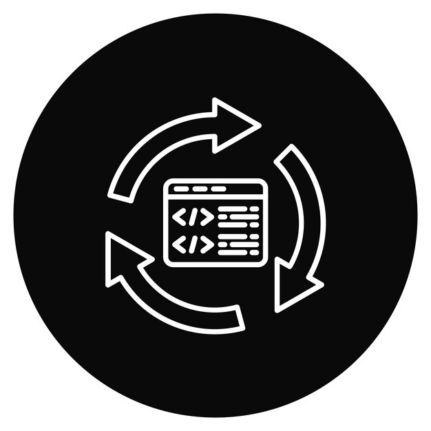Code Réfactorisation de l'image vectorielle de l'icône Peut être utilisé pour le développement d'applications mobiles
