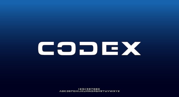 Codec, Une Police Alphabet Futuriste Abstraite Avec Thème Technologique. Conception De Typographie Minimaliste Moderne