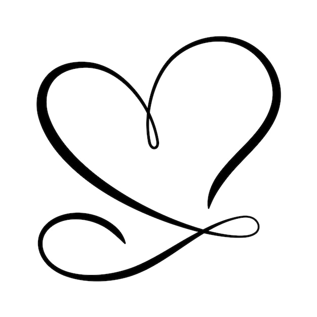 Le cœur de la calligraphie bouclée