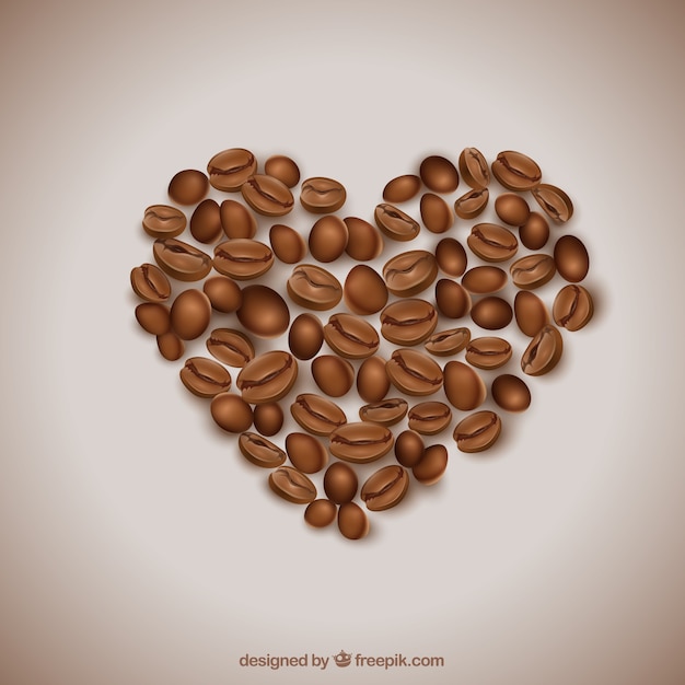 Coeur Fait De Grains De Café