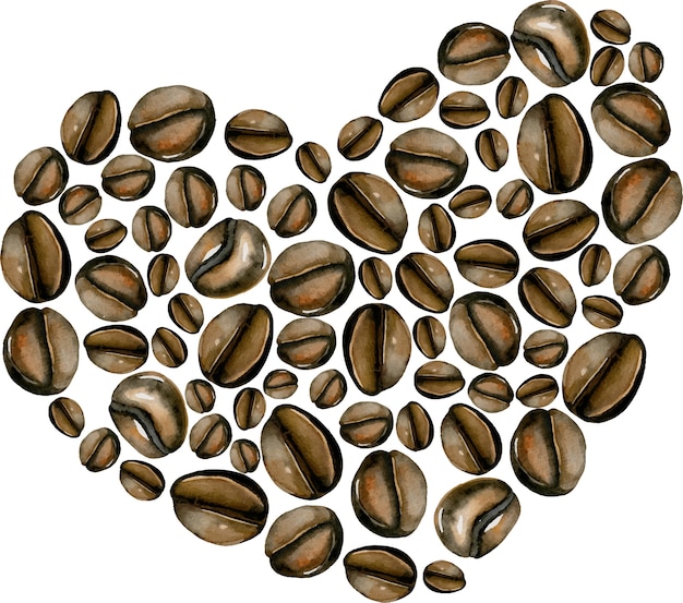 coeur de grains de café