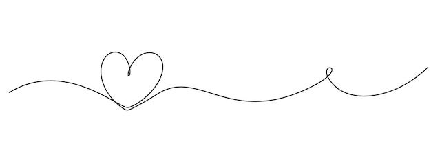 Vecteur coeur ligne gribouillis dessin ruban vecteur doodle croquis amour mariage et saint valentin coeur dessiné à la main en ligne de gribouillis sur fond blanc