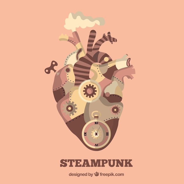 Coeur Mechanic Dans La Conception Steampunk