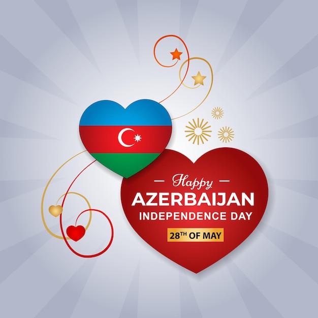 Un coeur avec le mot Azerbaïdjan dessus