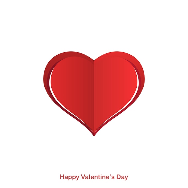 Coeur Origami Papier Rouge Fond De Carte Happy Valentines Day
