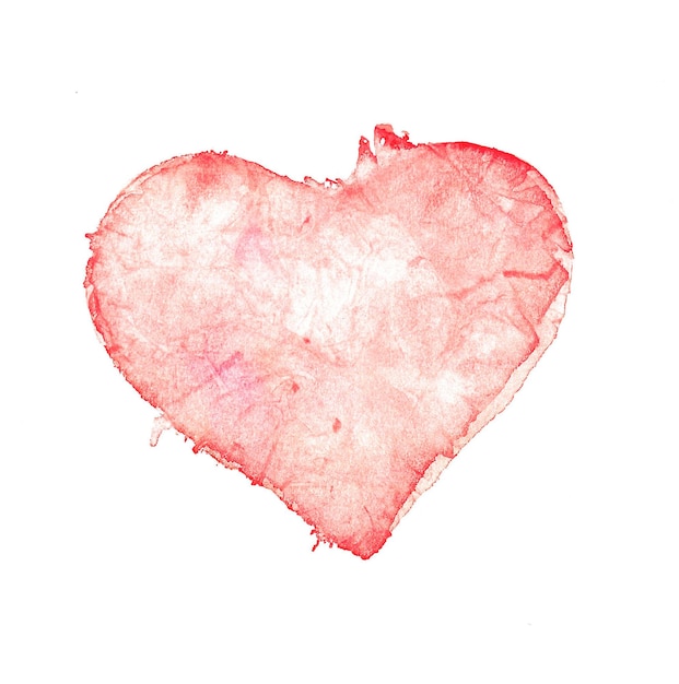 Cœur peint en rouge