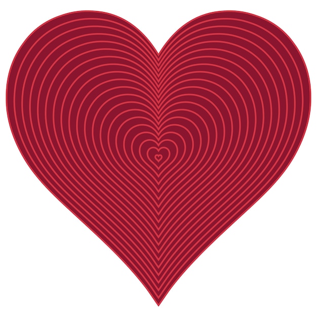 Vecteur le cœur rouge bordeaux est le symbole de l'amour, de la fidélité, de l'expression des sentiments de la saint-valentin.