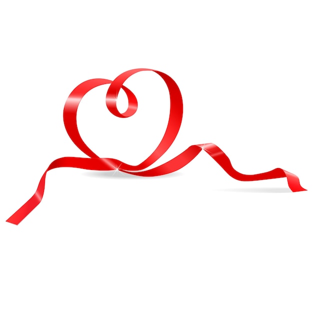 Coeur de ruban rouge