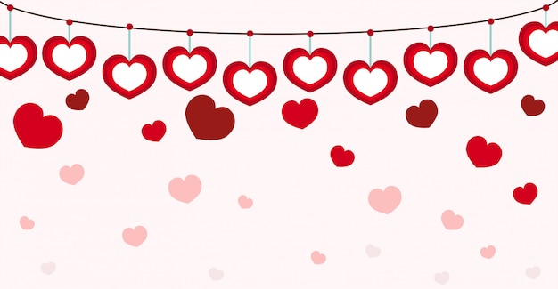 Coeur Saint-Valentin sans soudure fond rose