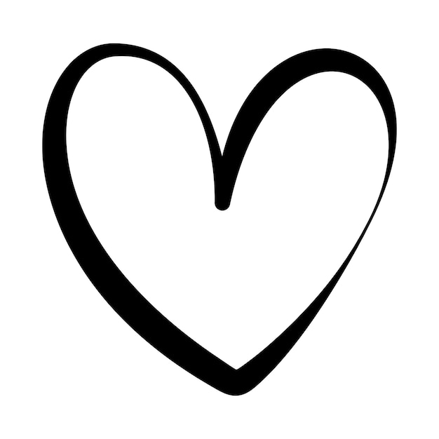 Cœur stylisé isolé de l'arrière-plan Cœurs de la Saint-Valentin Illustration Symbole d'amour, de romance et de mariage