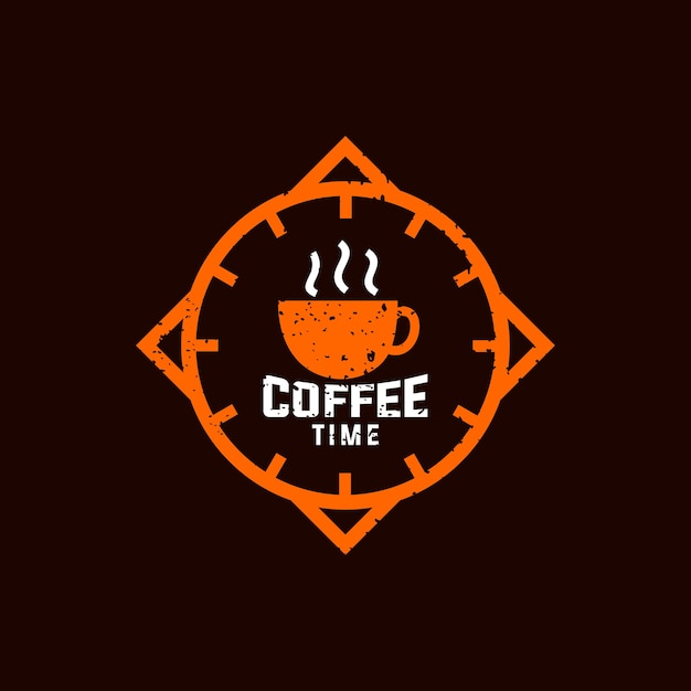 Vecteur coffee time logo