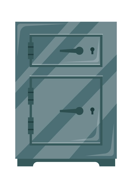 Vecteur coffre-fort avec deux tiroirs illustration vectorielle