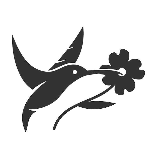 Colibri Oiseau Logo Icône Illustration Vectorielle Abstraite Identité De Marque