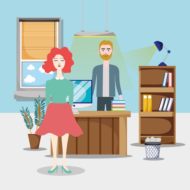 Collaborateurs travaillant au bureau