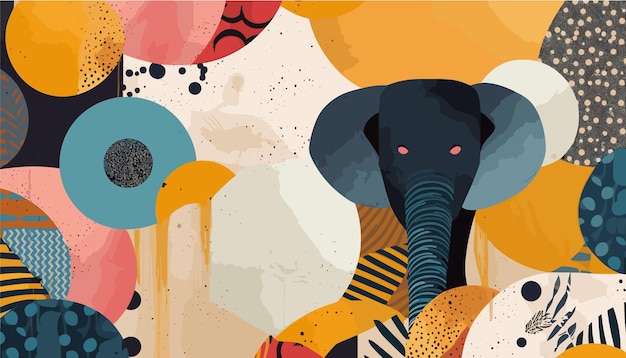 Collage moderne avec des textures de formes uniques de style africain groovy et des motifs sans couture